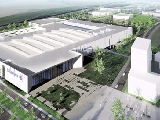 Construction d'un hypermarché Leclerc